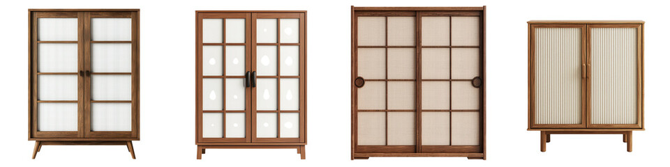 Elegant and Luxurious Wooden Furniture Cabinets Shelves and Storage Units Displayed in a Stylish Contemporary and Minimalist Home Interior Design Setting