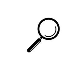 Illustration of Search icon, sign, on white background.