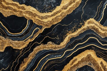 Obraz premium Elegant Modern Business Card Design with Gold Foil Details on Isolated Background