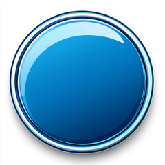 blue glossy button