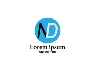 ND typography letter logo vector design