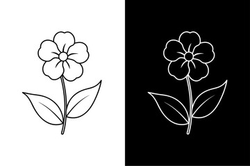Primrose flower icon vector on White Background ,Vector Art Illustration on white background.
