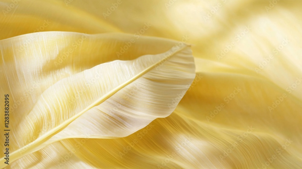 Poster a soft banana yellow background with a subtle linen texture