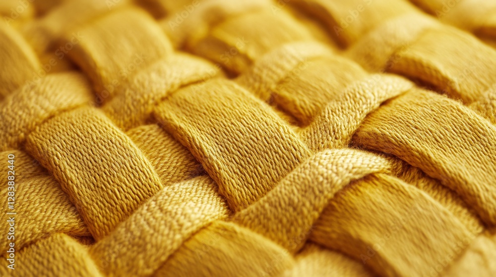 Poster a textured yellow fabric background with a soft weave pattern, elegant and simple