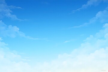 Fototapeta premium Bright blue sky with light transparent clouds, bright and calm atmosphere