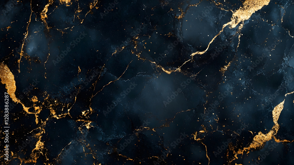 Poster elegant marble textured background with golden cracks and patterns for luxury design elements intric
