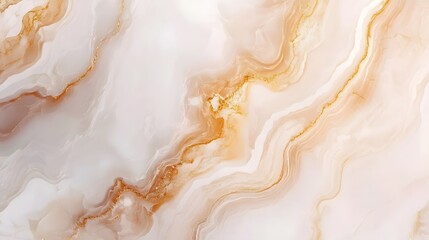 Exquisite abstract background featuring a captivating marble texture with dynamic swirling patterns and shimmering metallic accents in neutral earthy tones