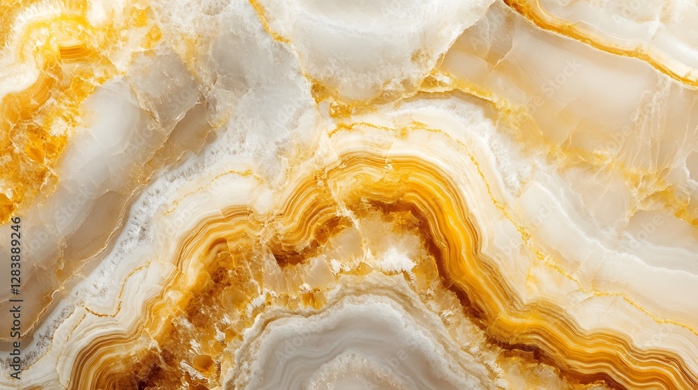 Leinwandbilder exquisite amber toned geode and agate minerals displaying captivating natural patterns and textures 