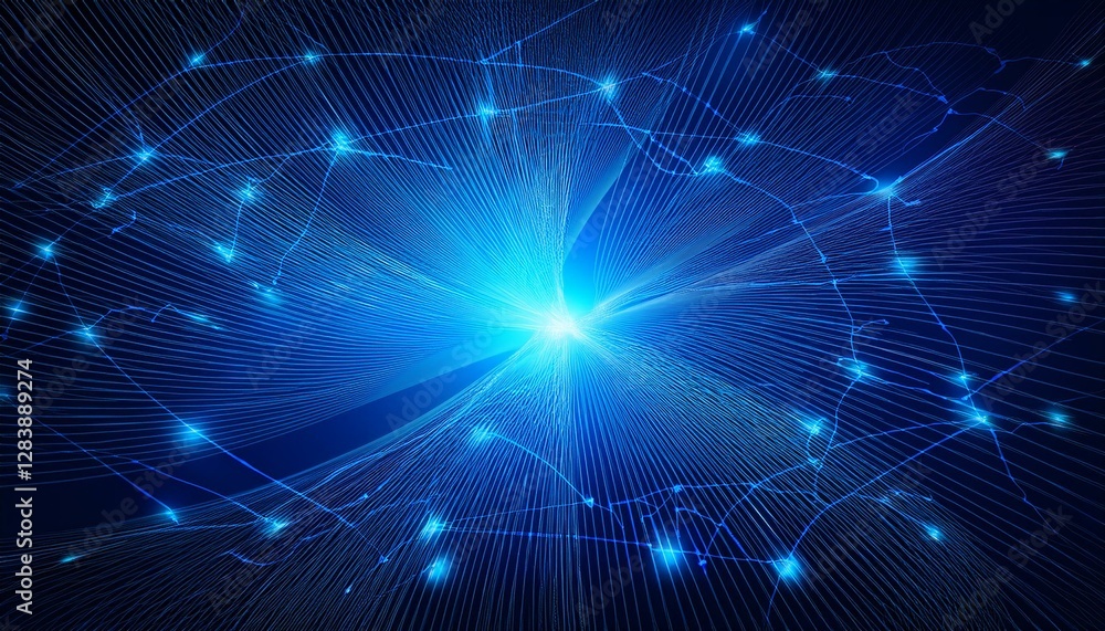Poster technology blue background abstract art design for network. generated image