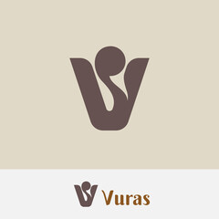 Initial V Simple Abstract Logo Design. Letter VS Monogram Logo Identity for Branding, Business, Real Estate, Fasion and Luxury Brand