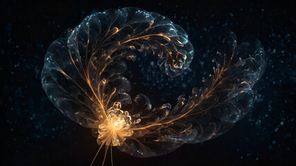 Fototapeta premium jellyfish on blue background