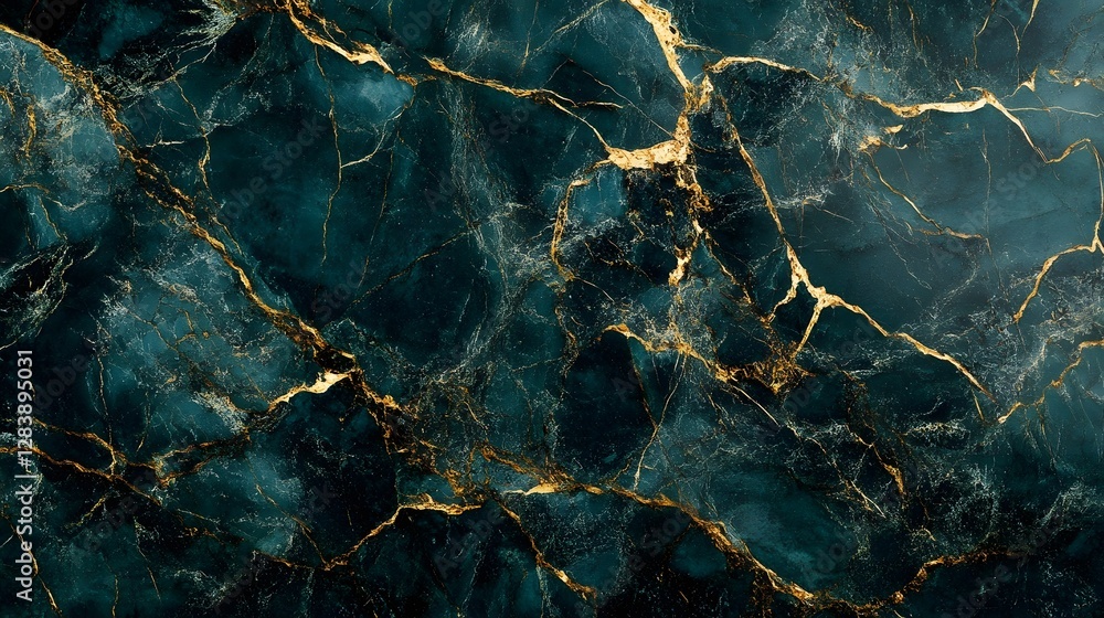 Aufkleber exquisite marble texture with golden veins and ethereal patterns for background and decor luxurious 