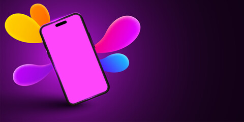 Phone mockup. Color explosion.