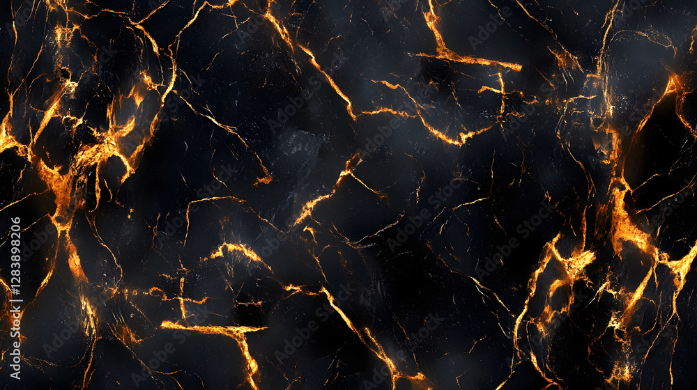 Leinwandbilder fiery fractal eruption captivating abstract texture of glowing molten lava and dramatic energy explo
