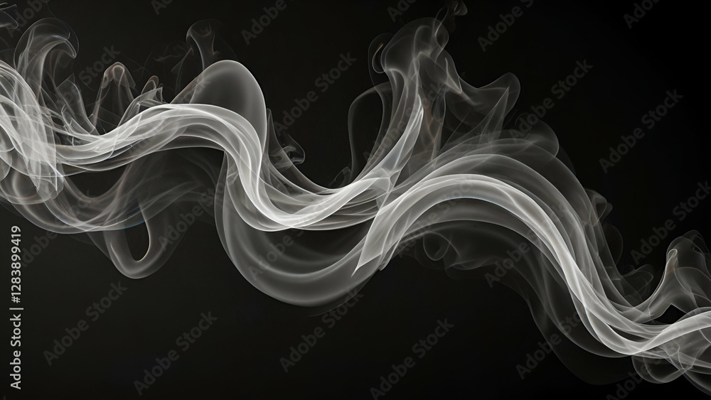 Poster elegant abstract smoke background with flowing mysterious swirls creating a dreamy and ethereal atmo