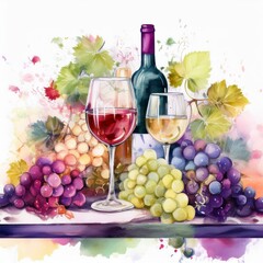 border frame of wine and wine glasses graphic resource