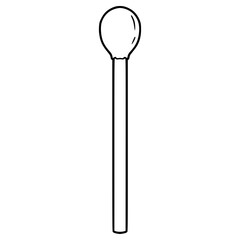 match sticks illustration hand drawn outline vector