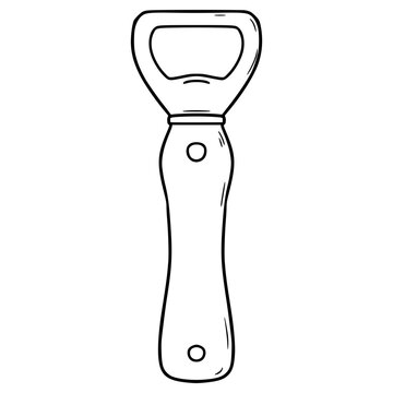 black and white bottle opener clip art preview