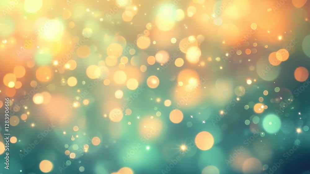 Poster colorful bokeh background creates a dreamy atmosphere at twilight with soft lights and vibrant hues 