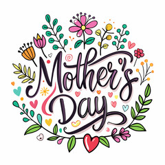 Obraz premium mothers day vector art on white background