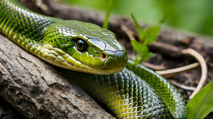 green snake ,close up of a green snake, snake in the grass, green snake on a tree, green snake in the grass