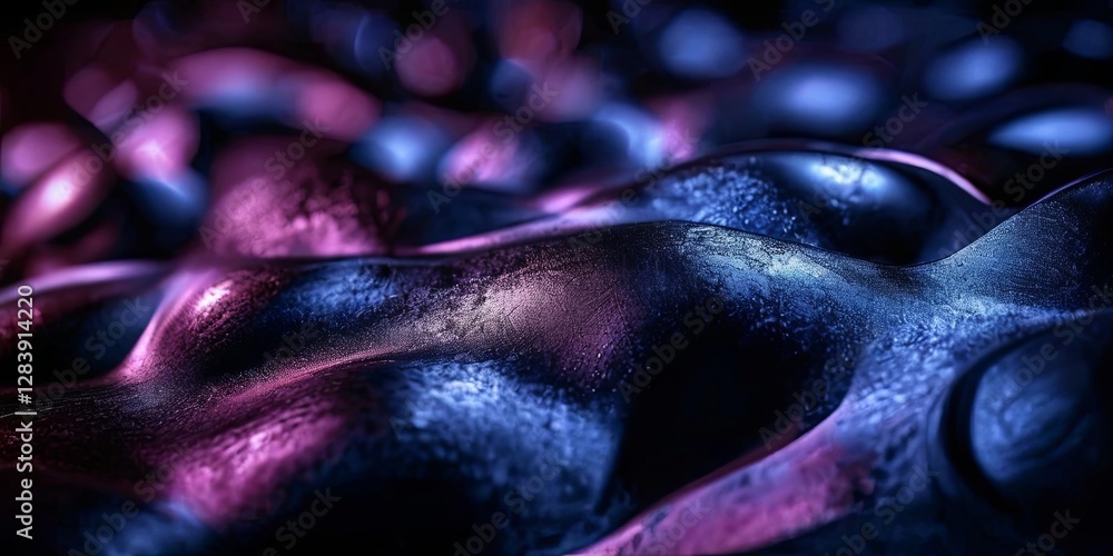 Poster a purple and blue object with a shiny surface