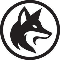 Fox hrad  icon silhouette on white background (1)