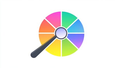 Obraz premium Icon for targeting specific RGB colors. Aims to recognize and find elements while disregarding unrelated details. 