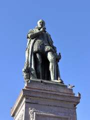 Bronze statue of Prince William of Orange in Plein square, the Hague, Netherlands