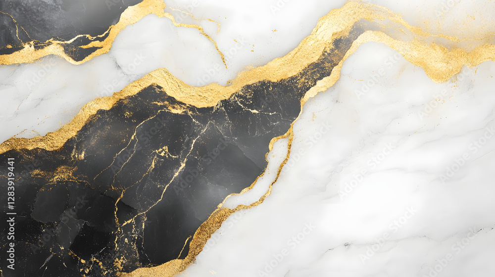 Poster Luxurious abstract marble texture with golden metallic accents and a moody sophisticated vibe  Ideal for premium brand design fashion beauty and high end product packaging