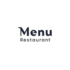 Elegant Menu Restaurant Brand Logo Design with Modern Typography and Minimalist Aesthetic Presentation