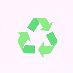 Fototapeta premium Green Universal Recycling Symbol Representing Environmentally Friendly Practices and Conservation Efforts