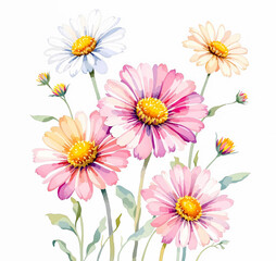 Abstract Flowers Clipart, Dried Flowers, Printable Watercolor clipart	