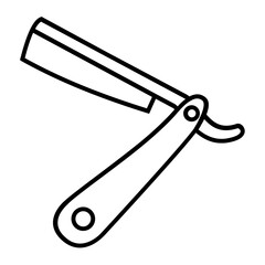 barbershop straight razor icon