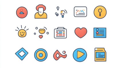 Understand your customers' needs and interests through audience analysis. Use these customizable icons to illustrate key concepts related to audience assessment and e-business.  
