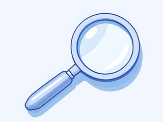 Magnifying Glass with Handle Sleek Design for Investigation and Examination Cartoon Style Illustration