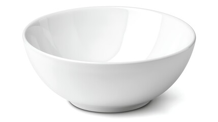 Elegant White Bowl Perfect for Serving Salads, Pasta, or Fruits in an Aesthetic Dining Setting