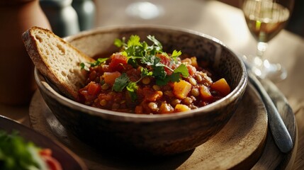 Hearty Lentil Stew with Rustic Bread: A Flavorful and Nutritious Recipe