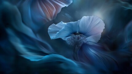 Enchanted Blue Flower Petals: A Delicate Floral Masterpiece