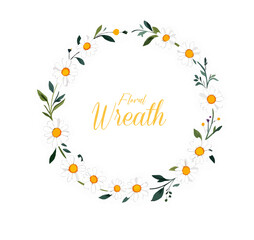 Watercolor Floral Wreath, Wreath Clipart Watercolor, Pastel Pink Flowers Wedding Clipart Wild Floral Clipart