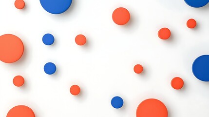 Fototapeta premium Colorful Circular Shapes on White Background for Creative and Abstract Design Concepts in Modern Art