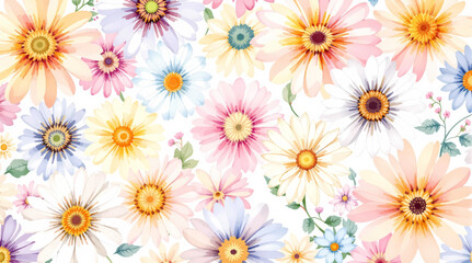 Obraz premium Botanical frame featuring wildflowers and daisies. Vector flat minimalistic isolated illustration. 