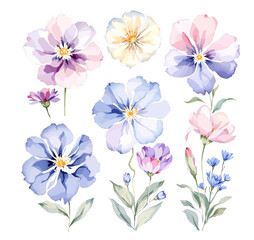 Flower Clipart, Roses Fussy Cut, Printable Watercolor clipart, Watercolor Floral clipart	