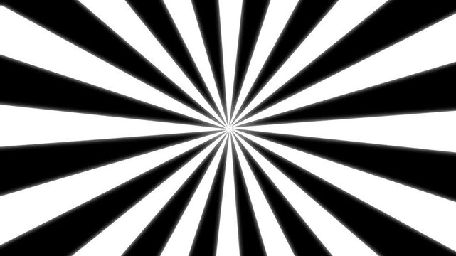 4k Retro backgrounds. Sunburst, radial, sun light, circus, stripe background rotation motion. HD stock footage cartoon sunburst pattern.