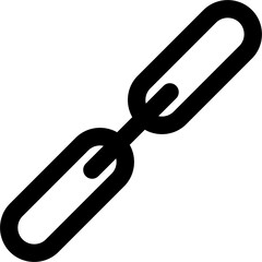 Chain icon with flat style. Isolated vector chain icon image, simple style.