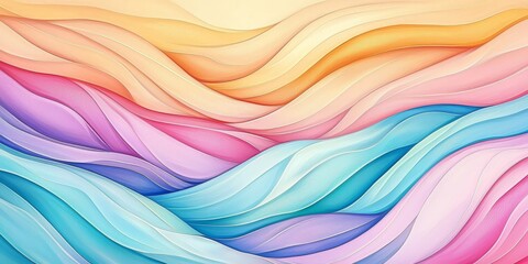 Whimsical Sky Clouds in Summer Palette