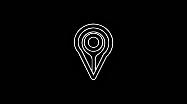 Easily customize this vector icon of a navigation tag. It's like a marker showing your location. The thin lines are easy to edit, and it's perfect for adding to your maps or navigation apps. 