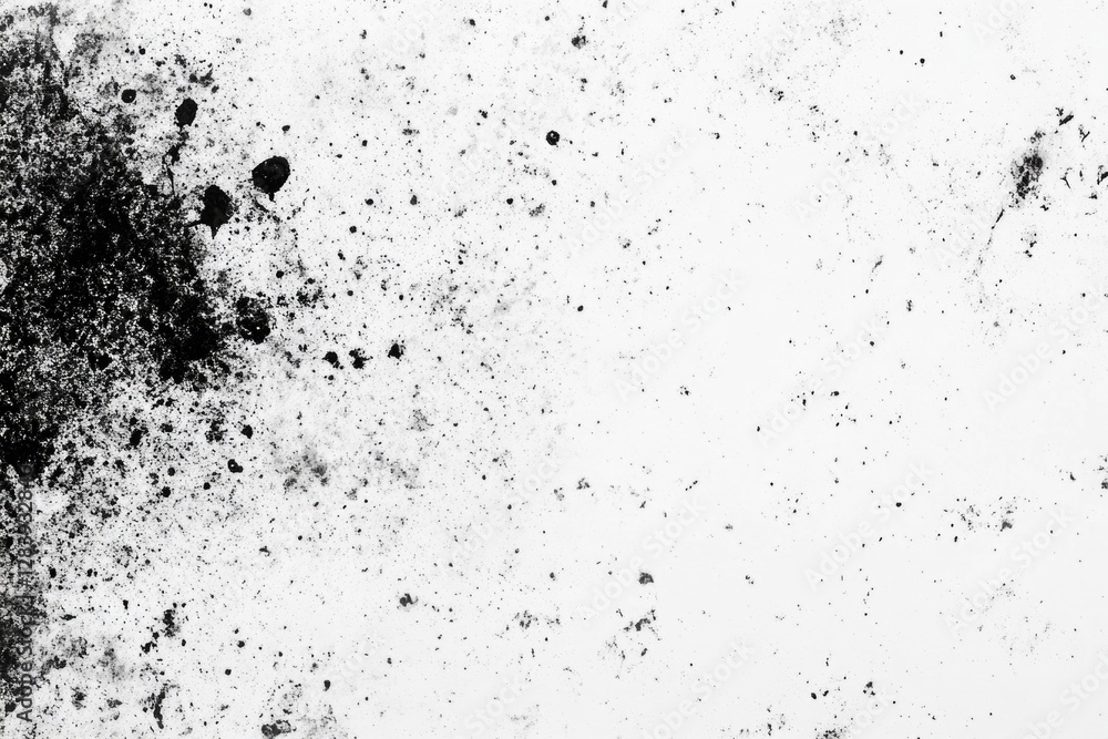 Poster abstract grunge texture effect, scratch and dust particle grain on white background. dirt overlay or
