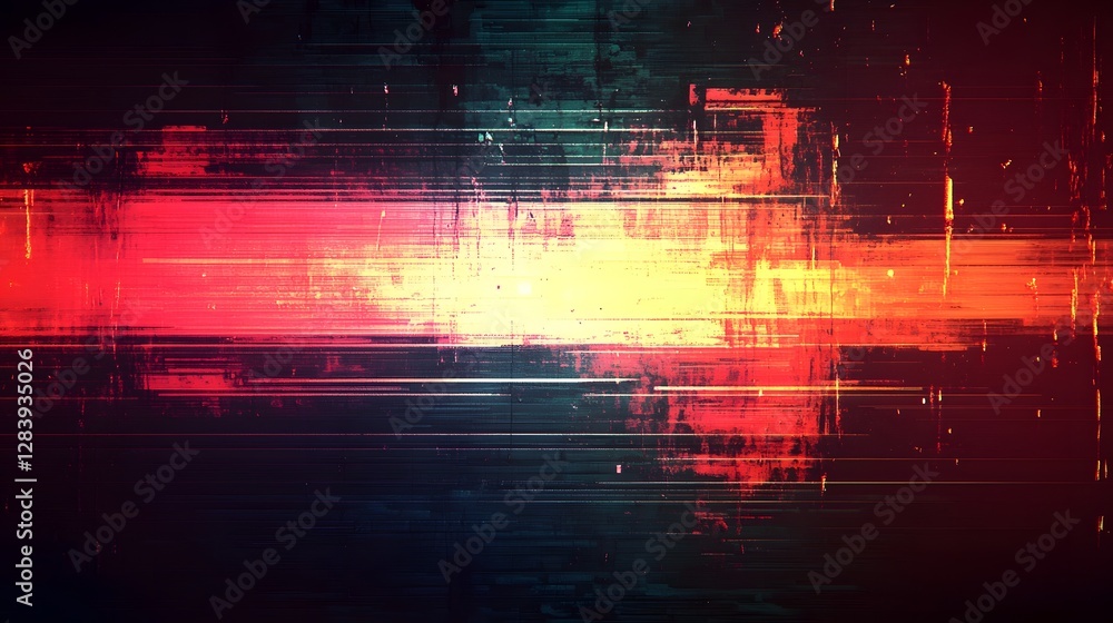 Poster Mesmerizing abstract background with a dynamic futuristic fractal explosion of vibrant colorful glowing digital energy and light  Captivating ethereal and otherworldly visual texture