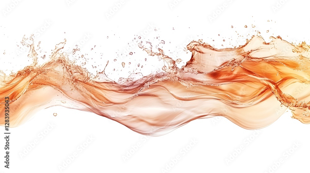 Poster Mesmerizing abstract background with dynamic fluid motion and vivid orange tones  Flowing swirling and splashing liquid textures create an energetic contemporary and captivating visual design